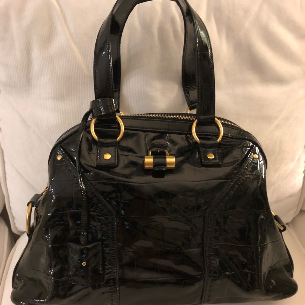 Yves Saint Laurent Embossed Leather Muse Bag
